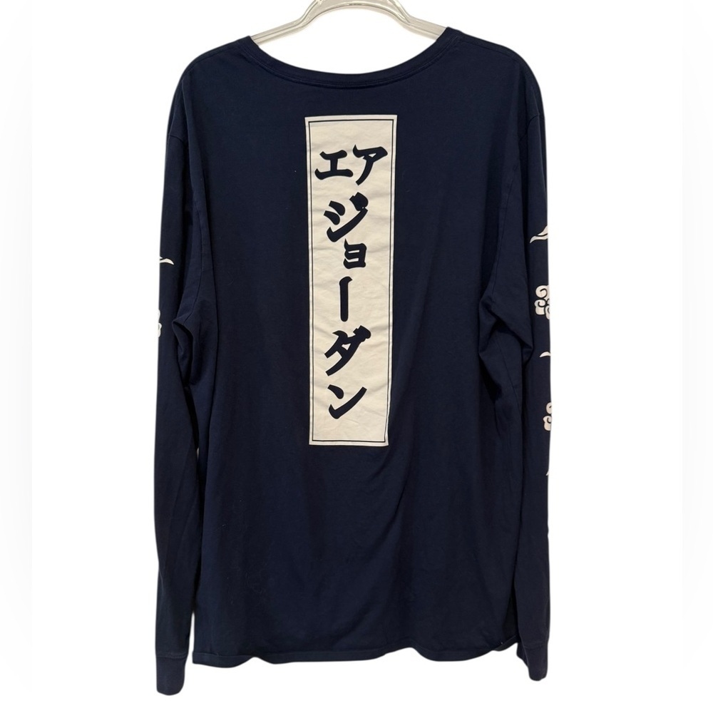 Air Jordan Tokyo Japan Navy Blue Olympics Long Sleeve Tee Shirt Size XXL RARE - Picture 2 of 11